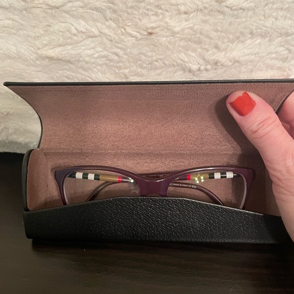Burberry Purple Eyeglasses with Case - Picture 3 of 10